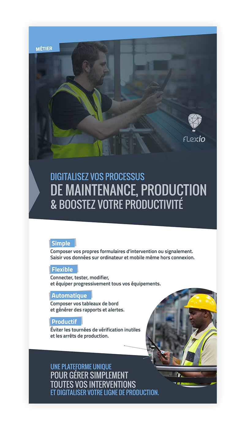 Visuel "Digitalisez vos processus de maintenance, produiction et boostez votre productivité"